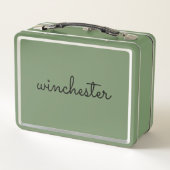 Niedlicher Schwarz-weißer, benutzerdefinierter Skr Metall Brotdose (Rückseite)