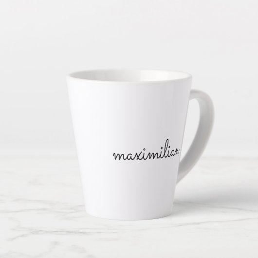 Niedlicher Schwarz-weißer benutzerdefinierter Skri Milchtasse (Rechte Ecke)