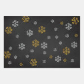 Niedlicher Schwarz-weißer Goldbaum Geschenkpapier Set (Vorderseite 2)