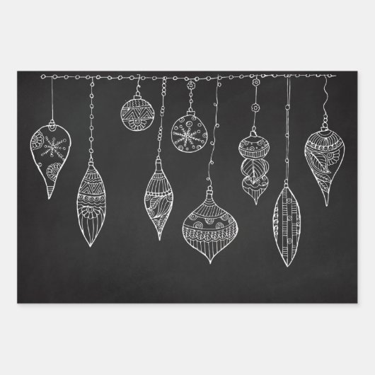 Niedlicher Schwarz-weißer Goldbaum Geschenkpapier Set (Vorderseite)