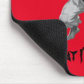 Niedlicher Schwarz-weißer Kämpfer Mousepad (Ecke)