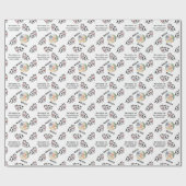 Niedlicher Schwarz-weißer Kuhbetrieb Foto Geschenkpapier (Flach)