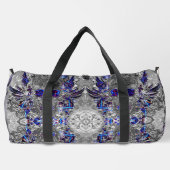 Niedlicher, Schwarz-weißer Neonschädel Duffle Bag (Rückseite)