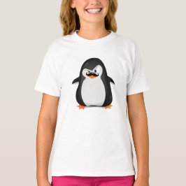 Niedlicher Schwarz-weißer Penguin und lustiger T-Shirt
