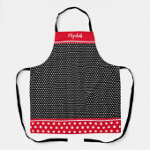 Niedlicher Schwarz-weißer Punkt Schürze (Vorderseite)