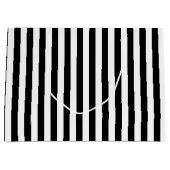 Niedlicher Schwarz-weißer Streifen Große Geschenktüte (Vorderseite)