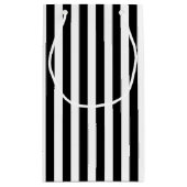 Niedlicher Schwarz-weißer Streifen Kleine Geschenktüte (Rückseite)