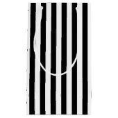 Niedlicher Schwarz-weißer Streifen Kleine Geschenktüte (Vorderseite)