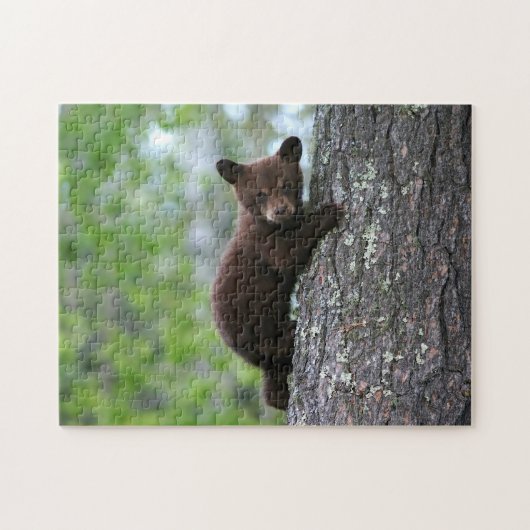 Niedlicher Schwarzbär-Cub Puzzle (Horizontal)