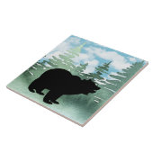 niedlicher Schwarzbär Fliese (Seite)