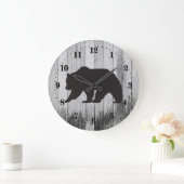 Niedlicher Schwarzbär Große Wanduhr (Zuhause)