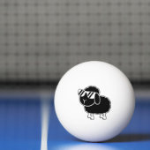 Niedlicher schwarze Schaf-Cartoon Tischtennisball (Netto)