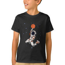 Niedlicher schwarzer Astronaut Weltraumbasketball 