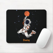 Niedlicher schwarzer Astronaut Weltraumgalaxie Bas Mousepad (Mit Mouse)