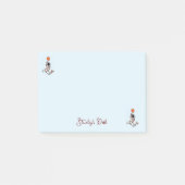 Niedlicher schwarzer Astronaut Weltraumgalaxie Bas Post-it Klebezettel (Vorderseite)