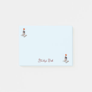 Niedlicher schwarzer Astronaut Weltraumgalaxie Bas Post-it Klebezettel