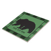 niedlicher schwarzer Balken Fliese (Seite)