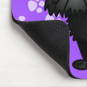 Niedlicher schwarzer Cartoon Brüssels Griffon Mousepad (Ecke)