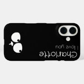 Niedlicher schwarzer Cartoon Case-Mate iPhone Hülle (Rückseite (Horizontal))