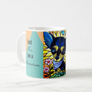Niedlicher Schwarzer Chihuahua-Hund Veterinärmedi Kaffeetasse