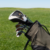 Niedlicher schwarzer Dackel Welpenhund Golf Headcover (In SItu)