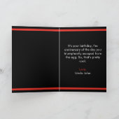 Niedlicher Schwarzer Funny Funny Chicken Cake und  Karte (Innenseite)