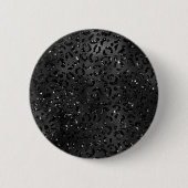 Niedlicher schwarzer Gepard Leopard Skin Button (Vorderseite)