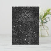 Niedlicher schwarzer Gepard Leopard Skin Einladung (Stehend Vorderseite)