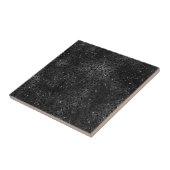 Niedlicher schwarzer Gepard Leopard Skin Fliese (Seite)