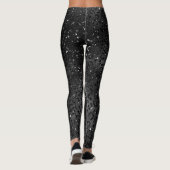 Niedlicher schwarzer Gepard Leopard Skin Leggings (Rückseite)