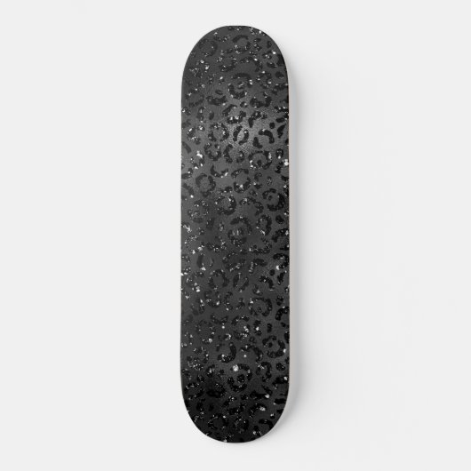 Niedlicher schwarzer Gepard Leopard Skin Skateboard (Vorderseite)