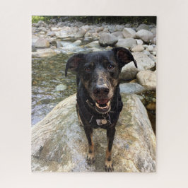 Niedlicher Schwarzer Hund Labrador Schäferhunde Na Puzzle