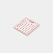 Niedlicher Schwarzer Hund Personalisiert Post-it Klebezettel (angewinkelt)