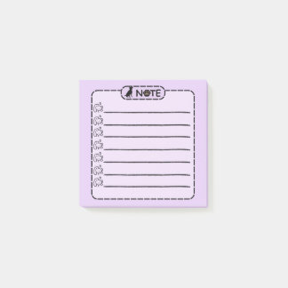 Niedlicher Schwarzer Hund Personalisiert Post-it Klebezettel