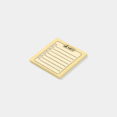 Niedlicher Schwarzer Hund Personalisiert Post-it Klebezettel (angewinkelt)