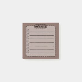 Niedlicher Schwarzer Hund Personalisiert Post-it Klebezettel