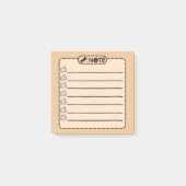 Niedlicher Schwarzer Hund Personalisiert Post-it Klebezettel (Vorderseite)