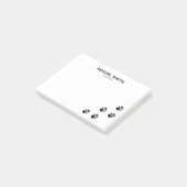 Niedlicher Schwarzer Hundekuppeldruck - Personalis Post-it Klebezettel (angewinkelt)