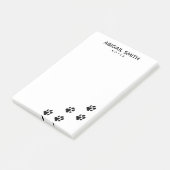 Niedlicher Schwarzer Hundekuppeldruck - Personalis Post-it Klebezettel (angewinkelt)