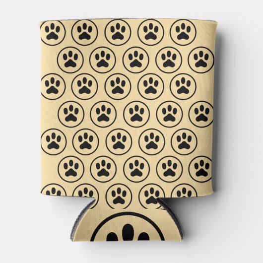 Niedlicher Schwarzer Hundepflasterdruck - Pet Love Dosenkühler (Vorderseite)