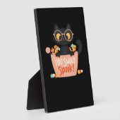 Niedlicher Schwarzer Katze Halloween Candy Too Swe Fotoplatte (Seite)