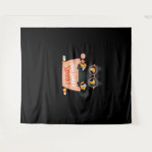 Niedlicher Schwarzer Katze Halloween Candy Too Swe Wandteppich (Vorderseite (Horizontal))