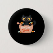 Niedlicher Schwarzer Katze Halloween Candy zu Swee Button (Vorderseite)