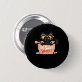 Niedlicher Schwarzer Katze Halloween Candy zu Swee Button (Vorne & Hinten)