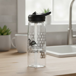 Niedlicher schwarzer Katzenname Toll Wasserflasche Trinkflasche