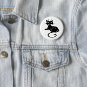 Niedlicher schwarzer Kitty Button (Beispiel)