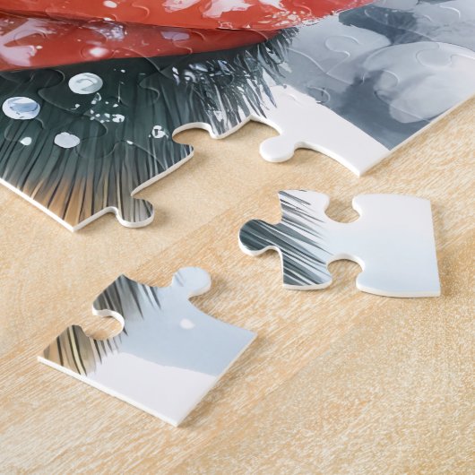 Niedlicher schwarzer Lab Hund schwarz Labrador Ret Puzzle (Seite)