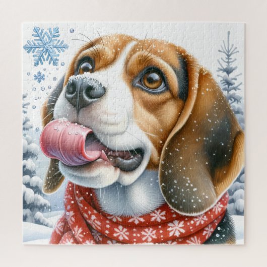 Niedlicher schwarzer Lab Hund schwarz Labrador Ret Puzzle (Vertikal)