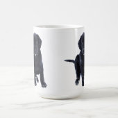 Niedlicher schwarzer Lab Labrador Retriever Dog Kaffeetasse (Mittel)
