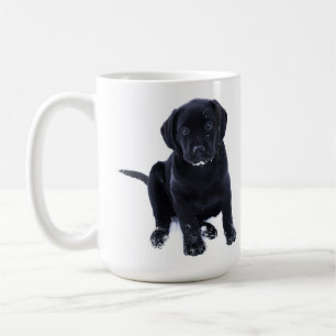 Niedlicher schwarzer Lab Labrador Retriever Dog Kaffeetasse